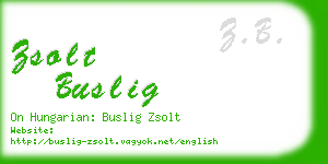 zsolt buslig business card